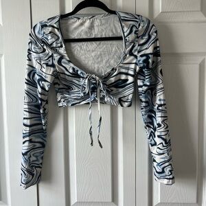 Shein front tie cinch top